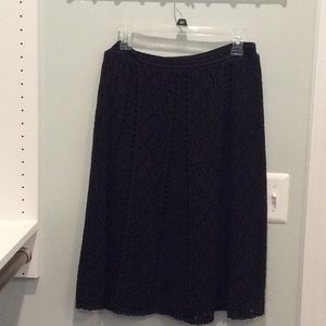 Black crocheted skirt from LOFT